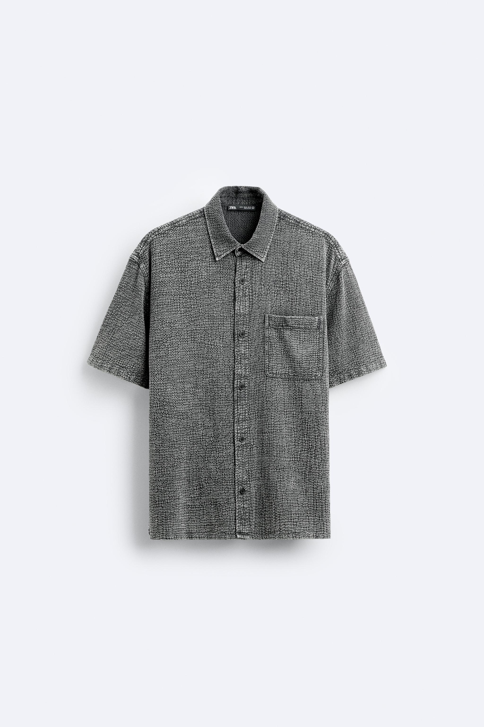 TEXTURED WASHED SHIRT Product Image