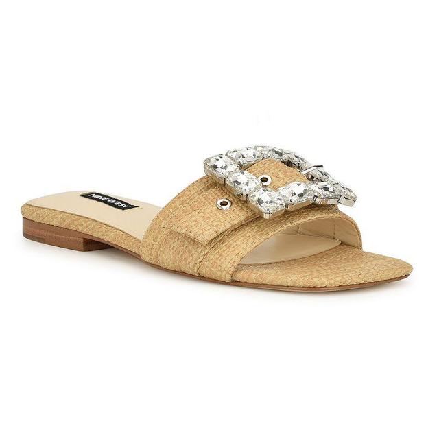 Nine West Matter Slip-on Embellished Womens Flat Sandals Product Image