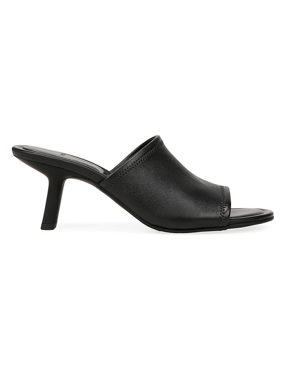 Womens Joan 65MM Leather Open-Toe Mules product image