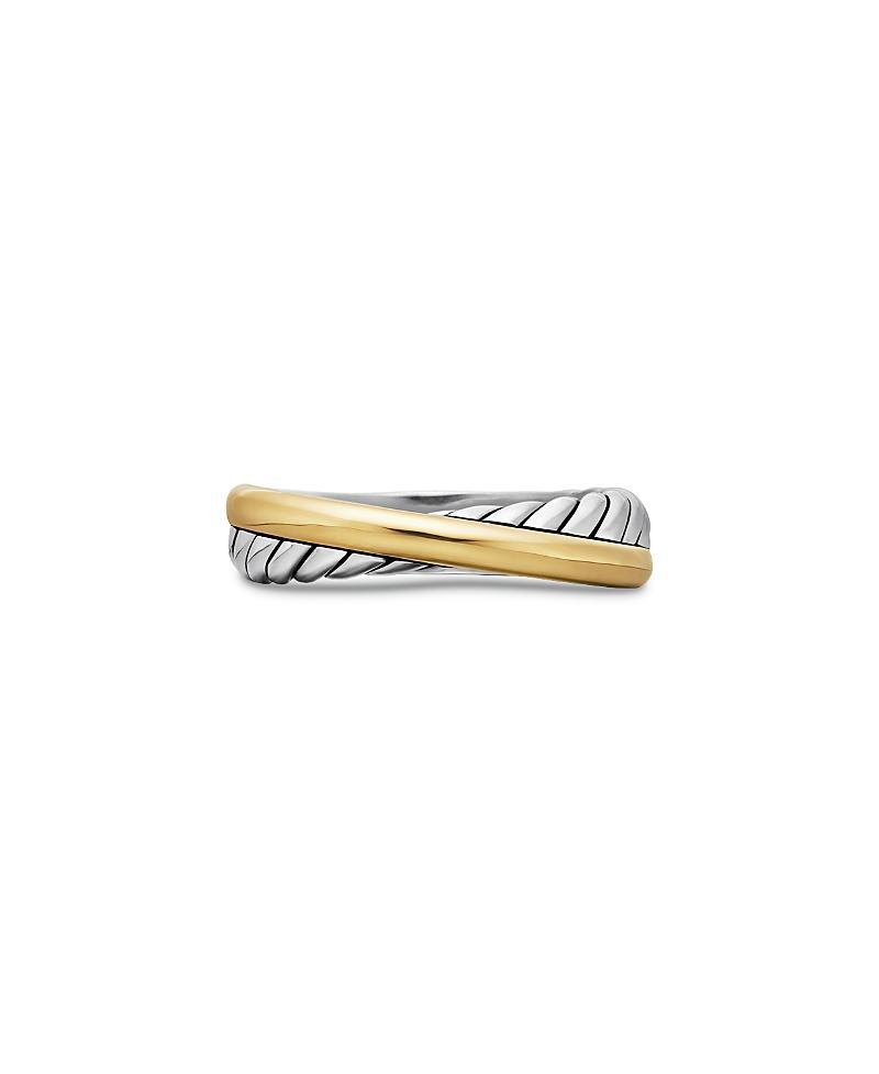 Womens Crossover Band Ring with 18K Yellow Gold Product Image