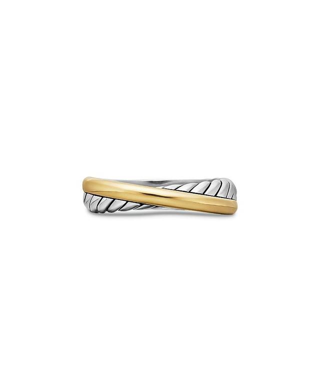 Womens Crossover Band Ring with 18K Yellow Gold Product Image