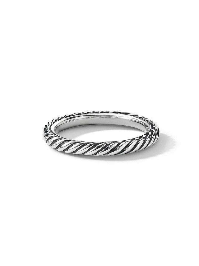 Cable Collectibles Band Ring in Silver, 3mm Product Image