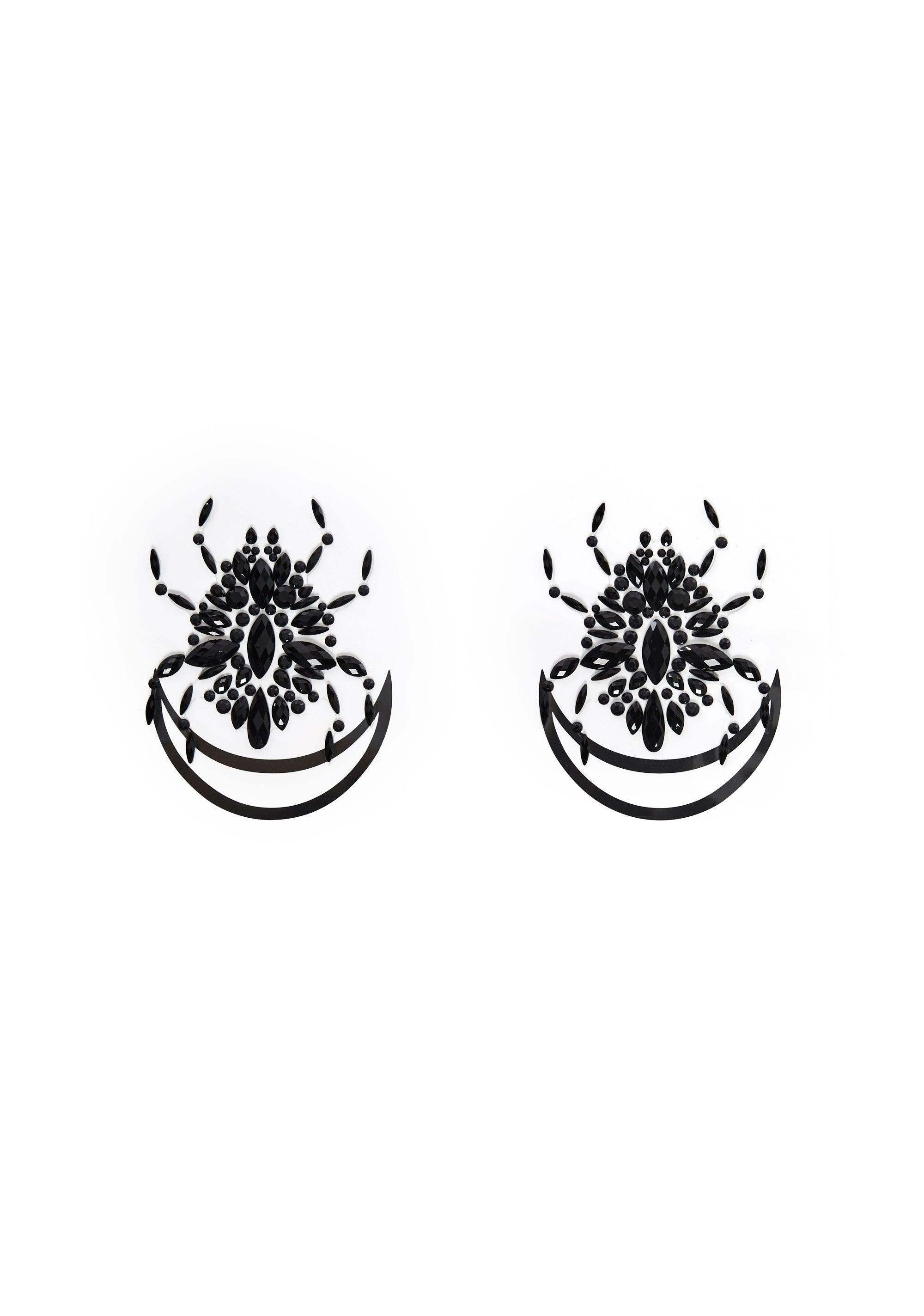 Rhinestone Jewel Spider Pasties Halloween Lunautics - Black Product Image