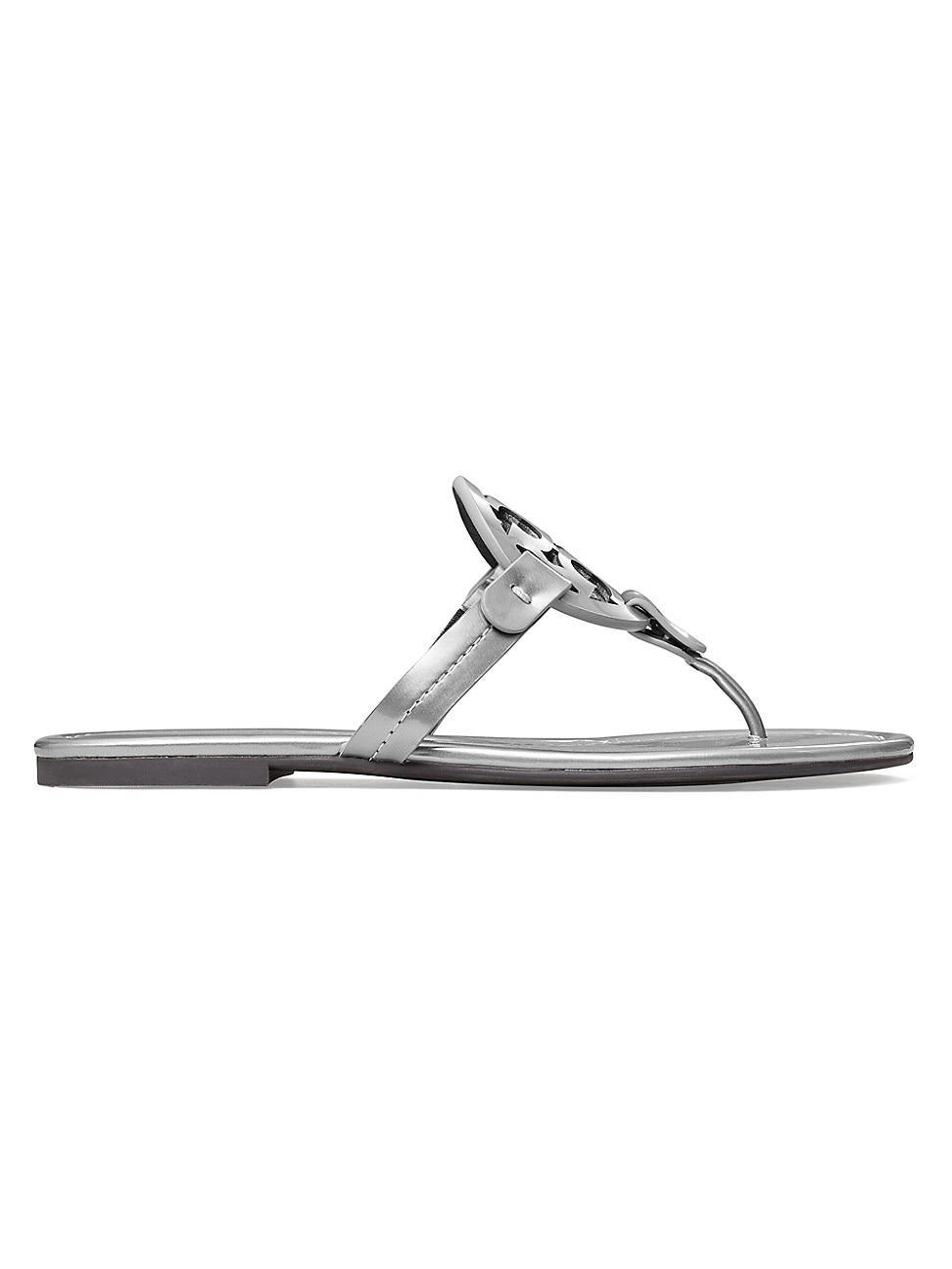 Womens Miller Metallic Leather Thong Sandals Product Image