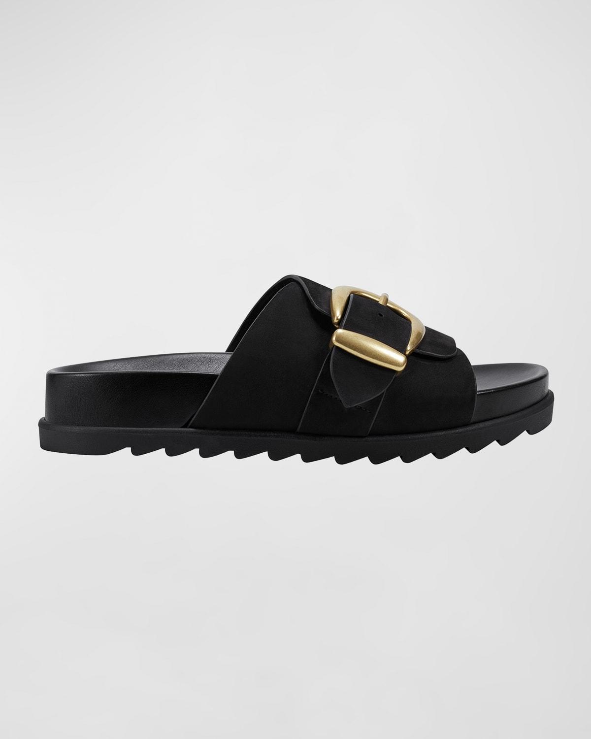 Leather Buckle Easy Slide Sandals product image