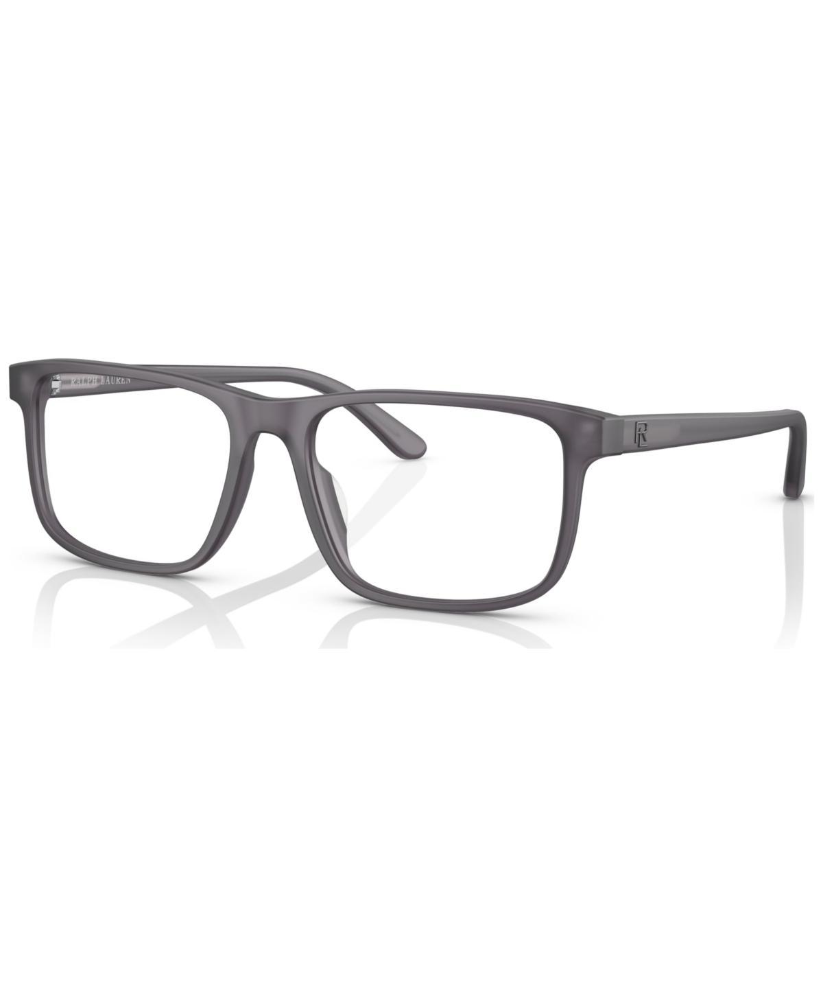 Ralph Lauren Mens Rectangle Eyeglasses, RL6225U54-o - Matte Transparent Gray Product Image