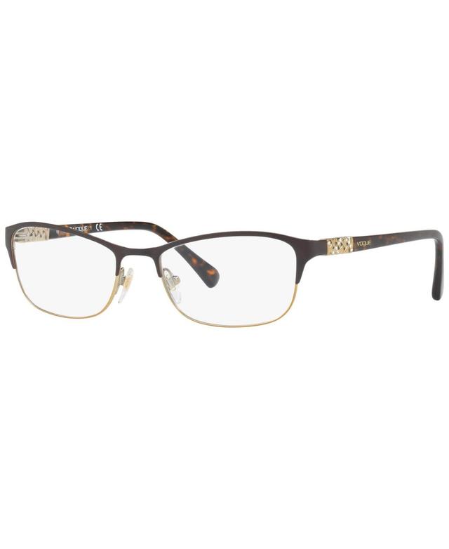 Vogue Eyewear VO4057B Womens Rectangle Eyeglasses - Brown Gold Product Image