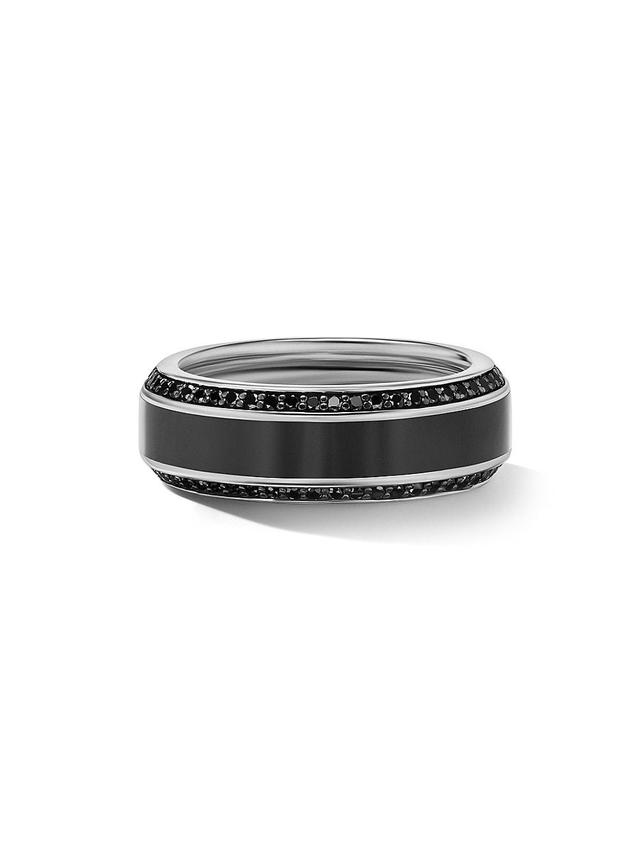 Mens Beveled Band Ring in Titanium Product Image