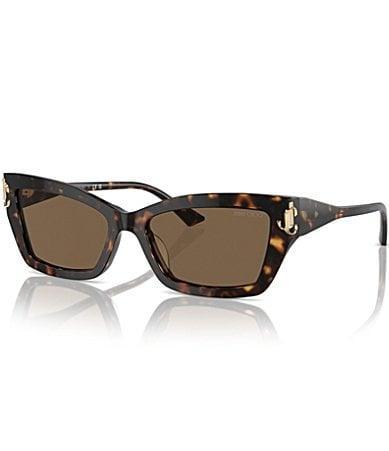 Jimmy Choo Womens JC5011U 55mm Havana Cat Eye Sunglasses Product Image