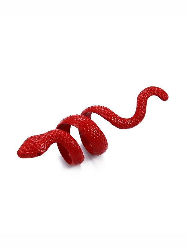 Snake Shape Solid Color Rings Accessories Product Image