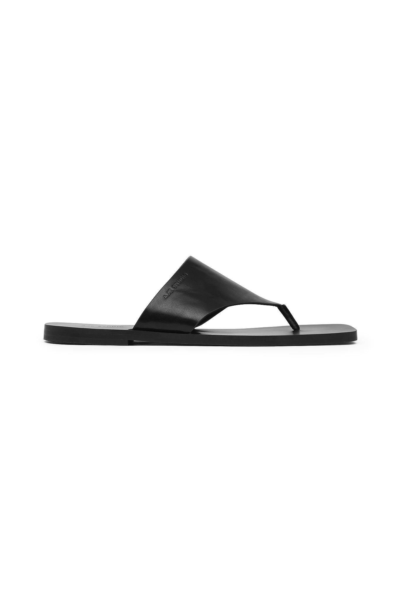 One Stud Leather Sandal In Black Product Image