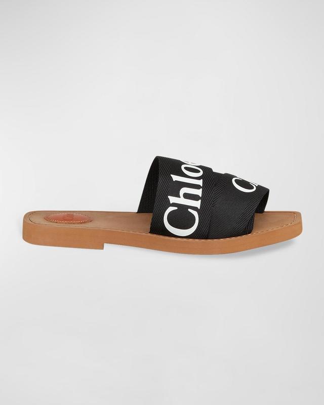 Woody Flat Logo Ribbon Slide Sandals Product Image