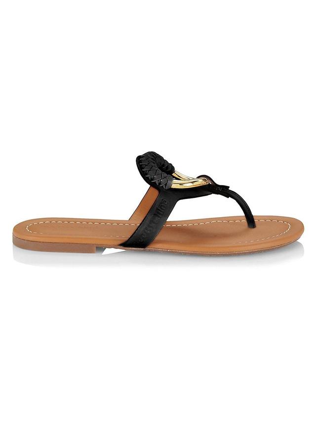 Womens Hana Metallic Leather Thong Sandals Product Image