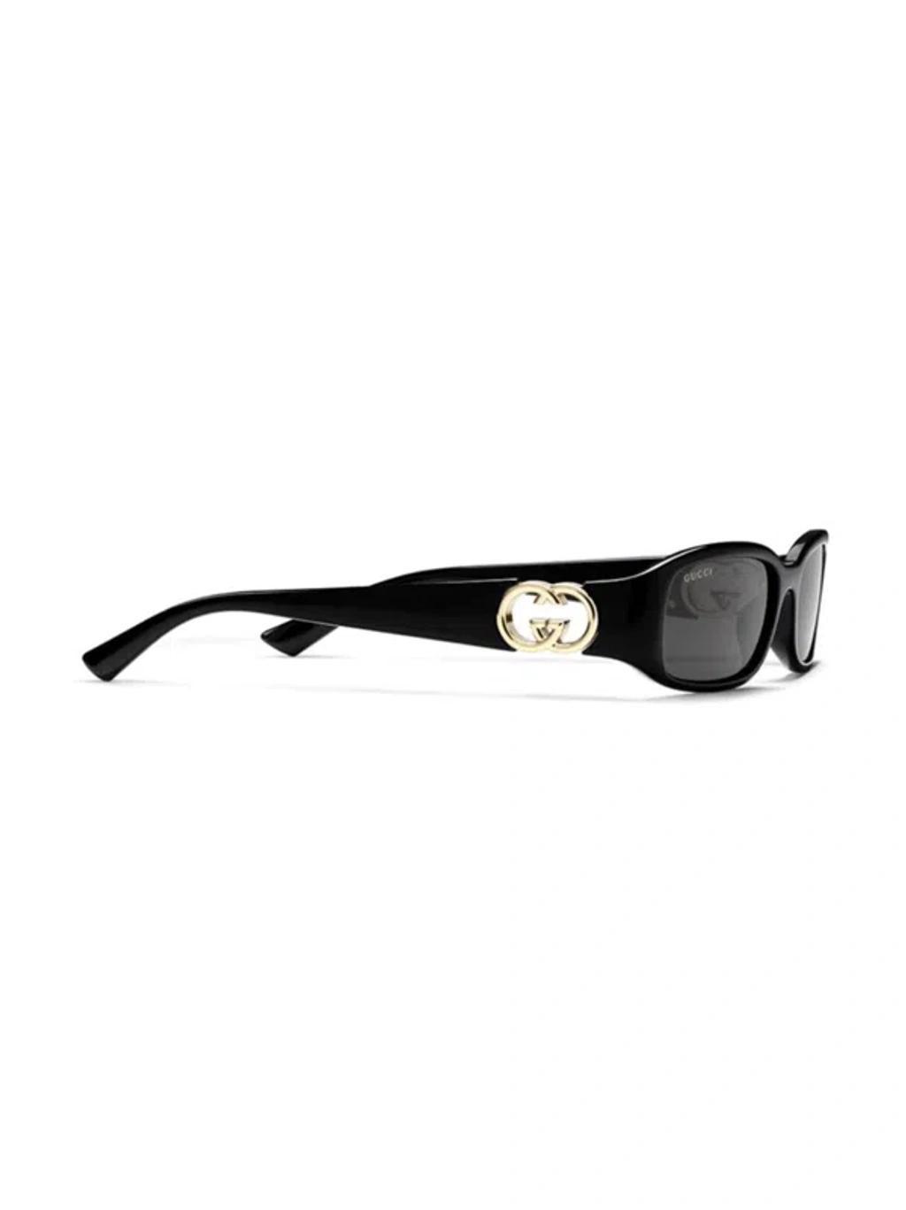 Rectangular-frame Sunglasses In Black Product Image