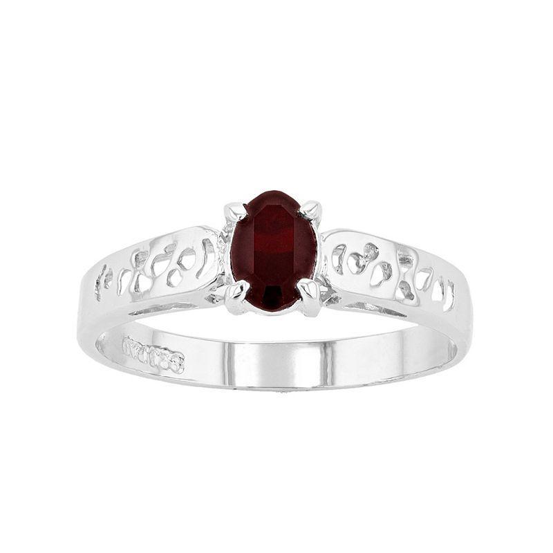 Traditions Jewelry Company Sterling Silver Crystal Birthstone Filigree Ring, Womens July Product Image