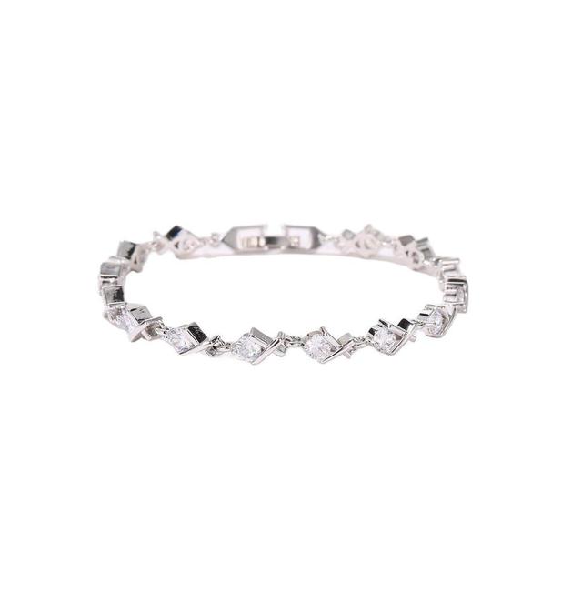 Xo Tennis Bracelet for Women with Round Cut White Diamond Cubic Zirconia Stones Product Image