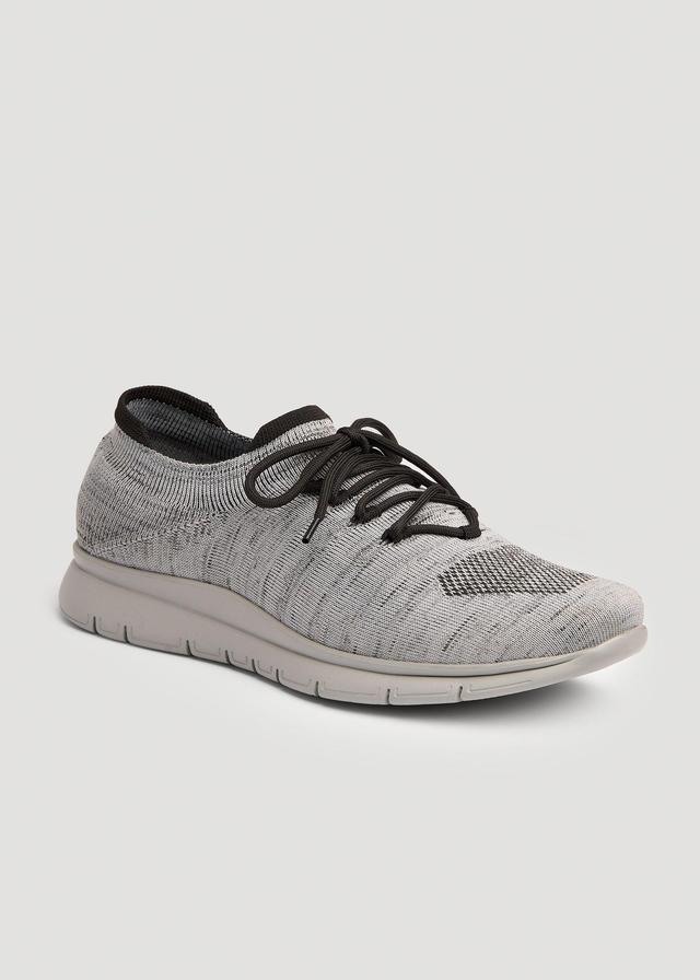 Tall Men's Knit Running Shoes in Grey Mix Male Product Image