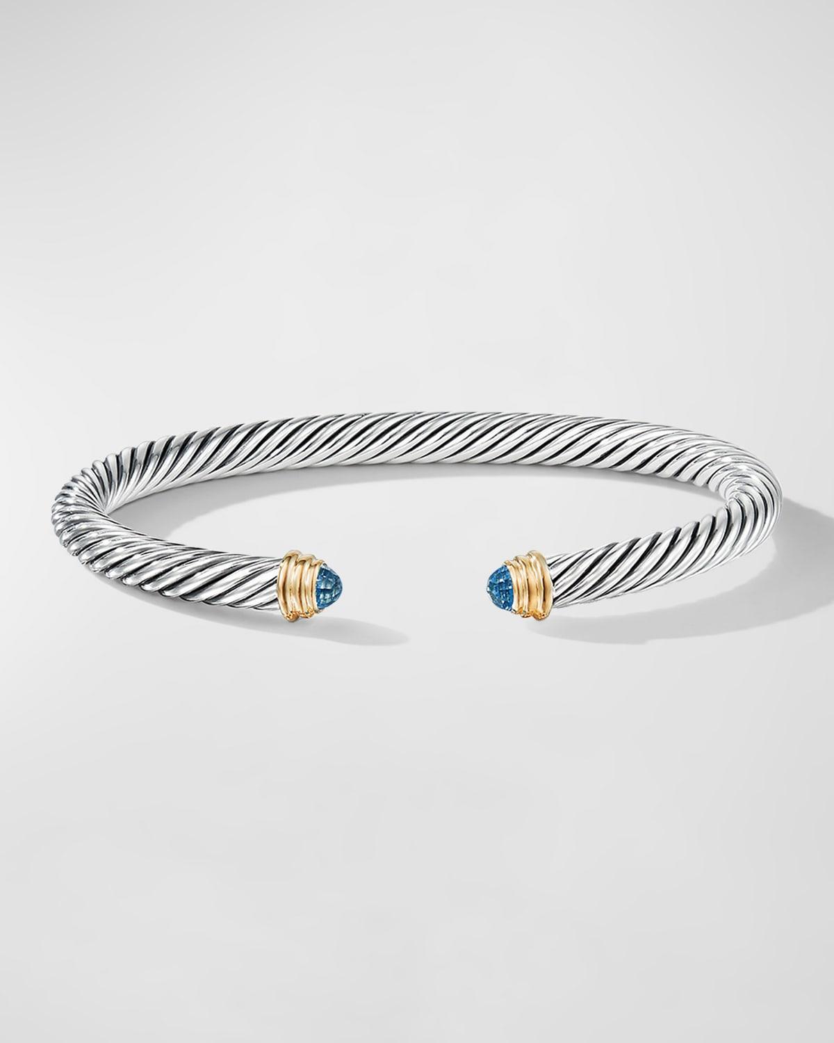 Womens Classic Cable Bracelet In Sterling Silver Product Image