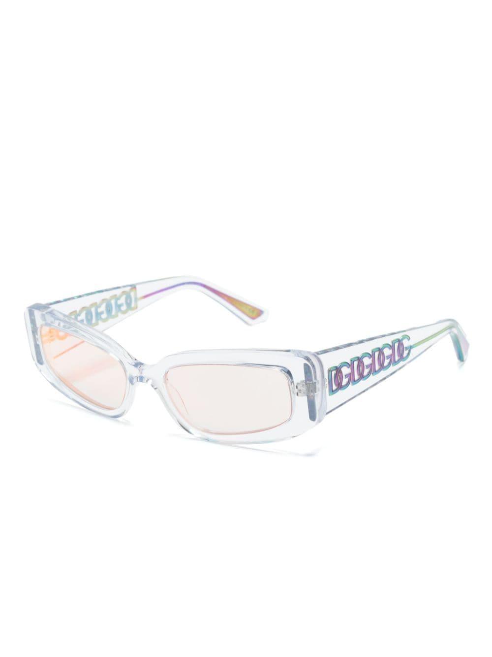 Dg4445 Rectangle-frame Sunglasses In White Product Image