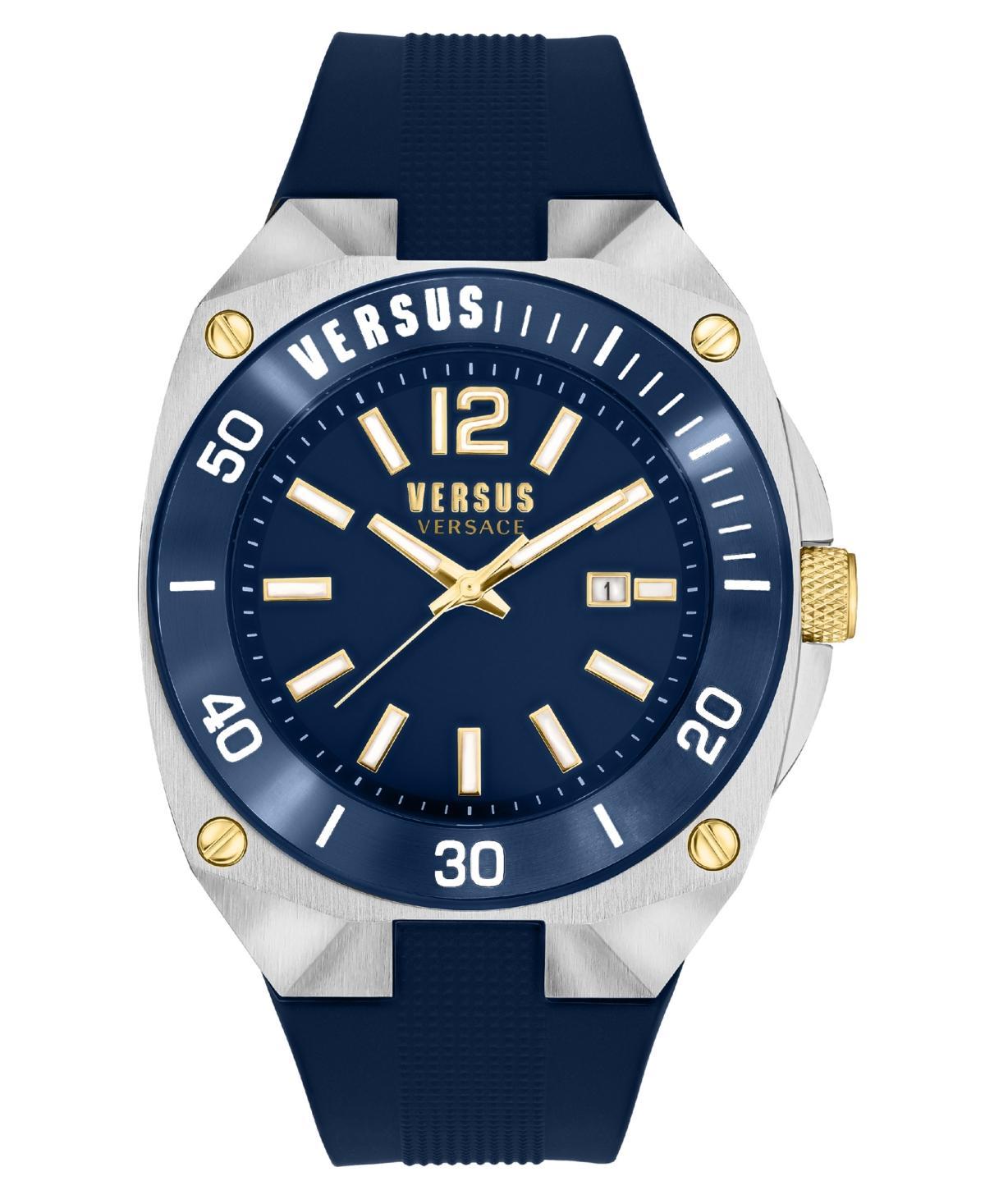 Versus By Versace Mens Reaction Quartz Analog Blue Silicone Strap Watch Product Image