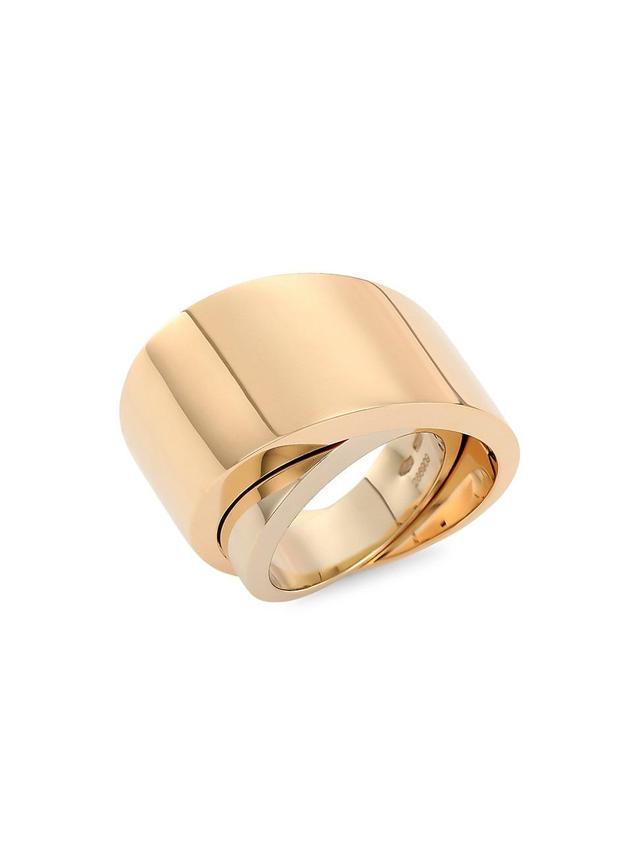 Womens Tourbillon Two-Tone 18K Gold Ring Product Image