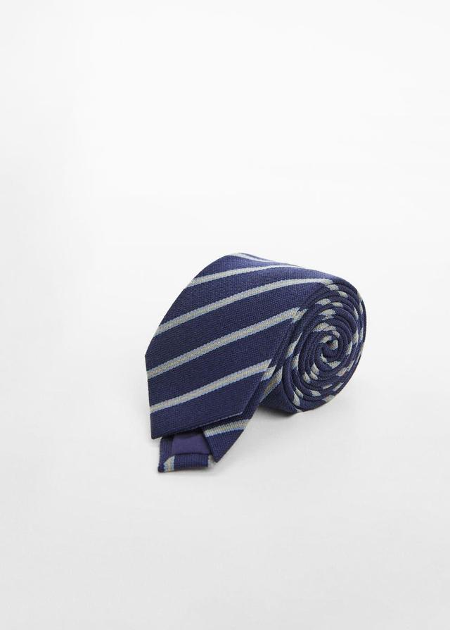 MANGO MAN - Striped wool blend tie - One size - Men Product Image