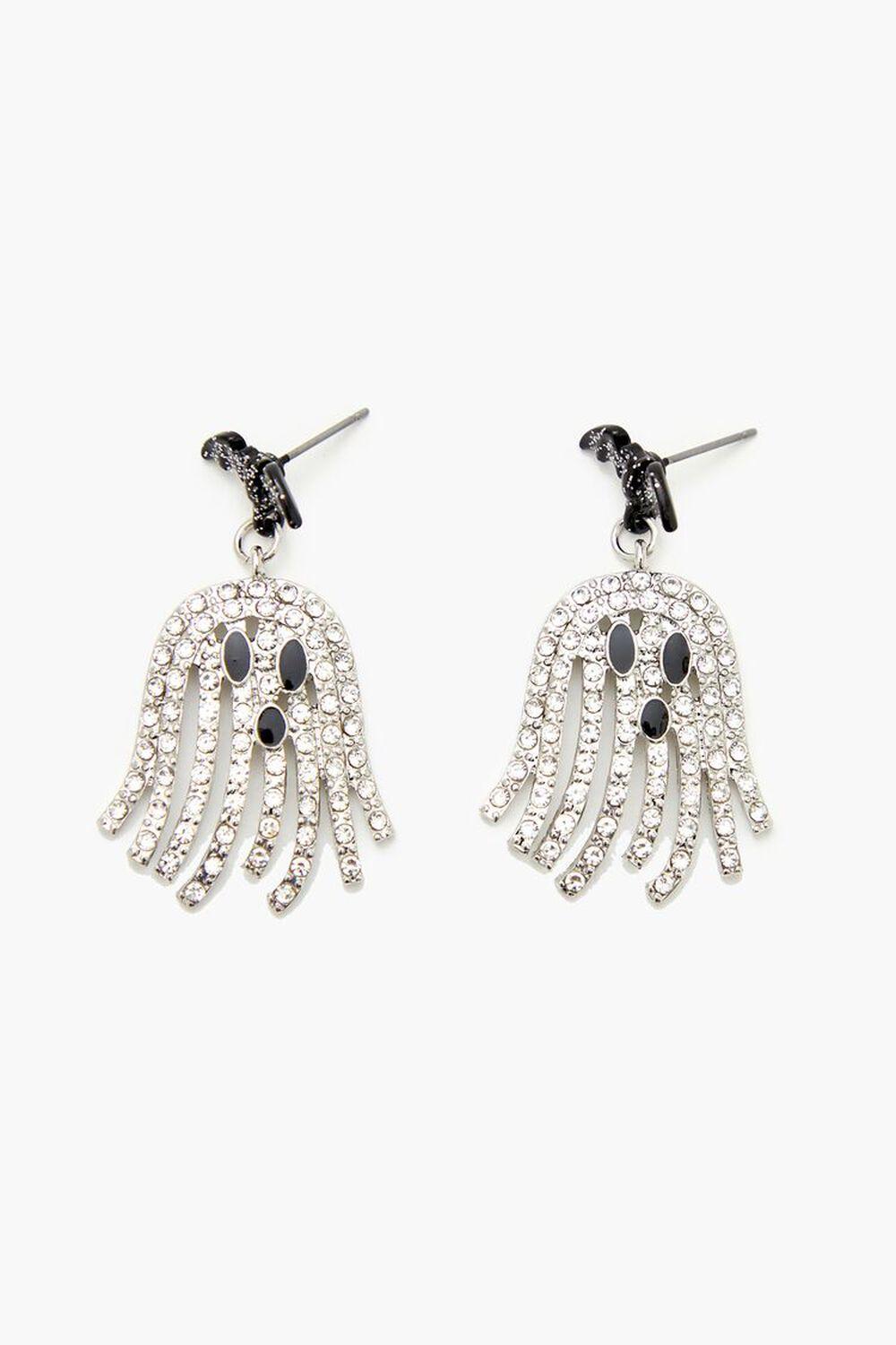 Rhinestone Ghost Drop Earrings | Forever 21 Product Image