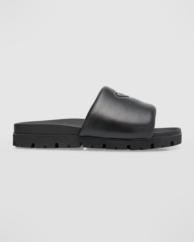 Mens Nappa Soft Leather Slides Product Image