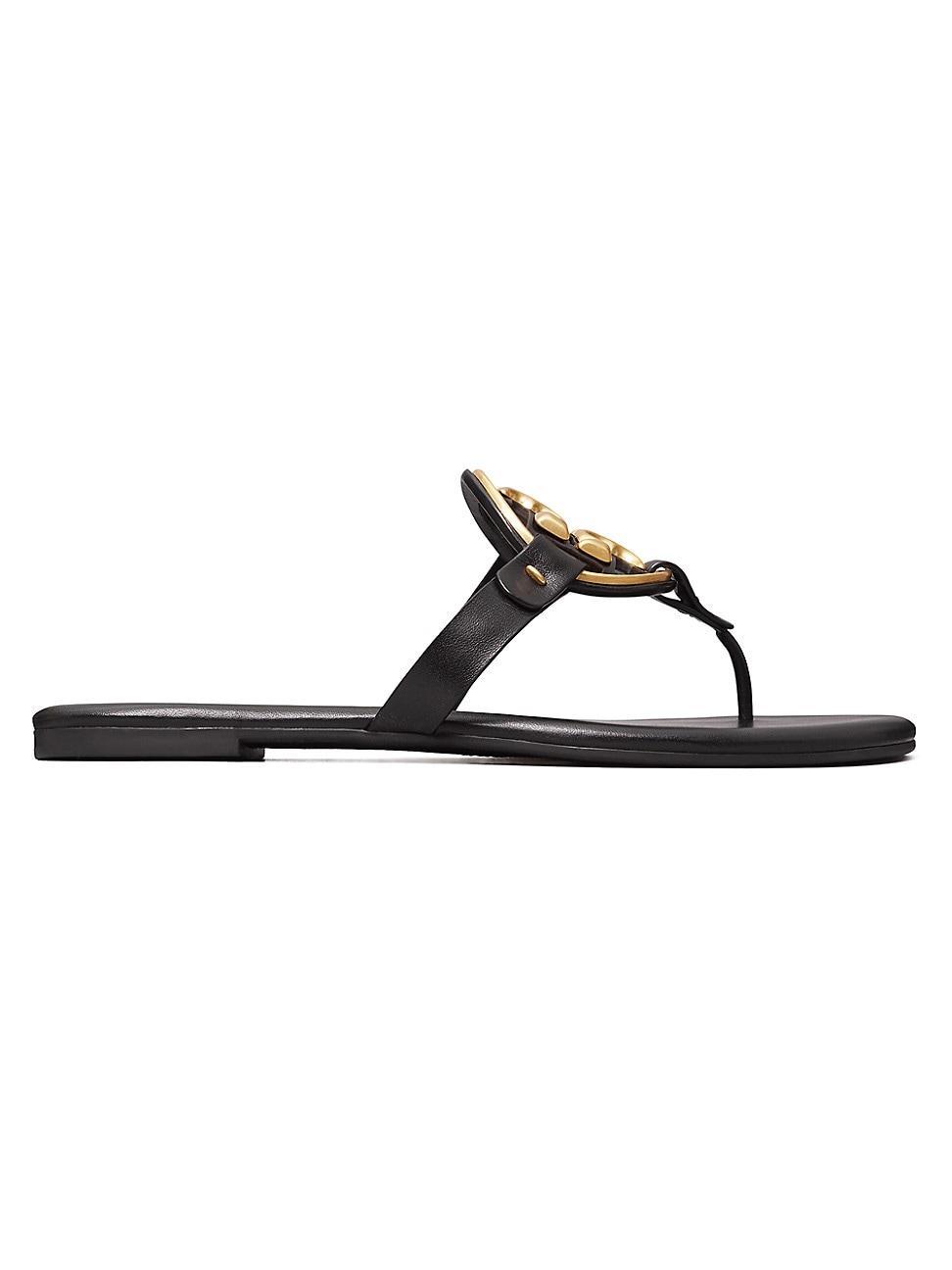 Tory Burch Metal Miller Soft Leather Sandal Product Image