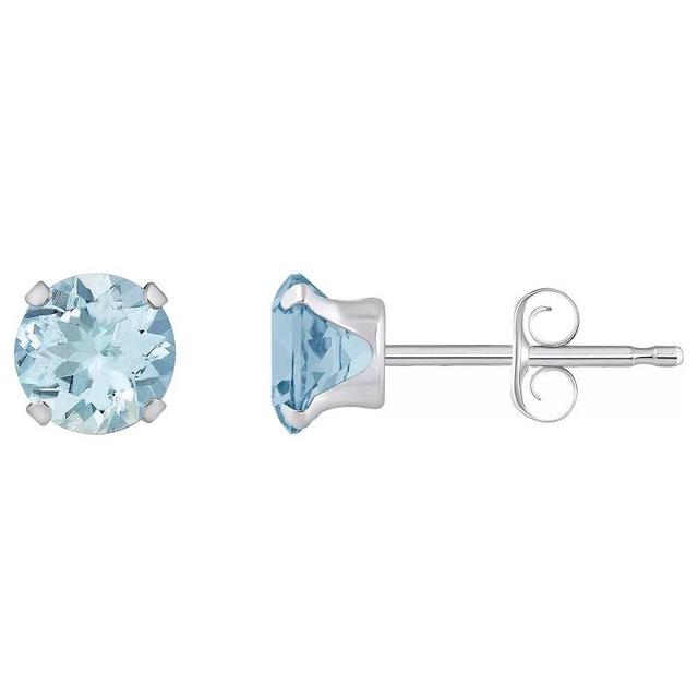 Macys Gemstone Stud Earrings in 10k White Gold Product Image