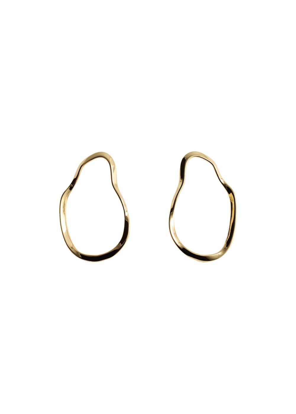 MANGO - Irregular oval earrings - One size - Women Product Image