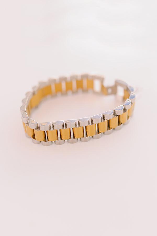 Large Watchband Bracelet in Silver Product Image