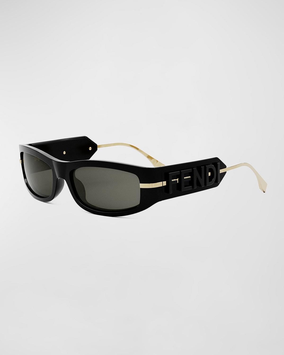 Fendigraphy Curved Square Acetate Sunglasses Product Image