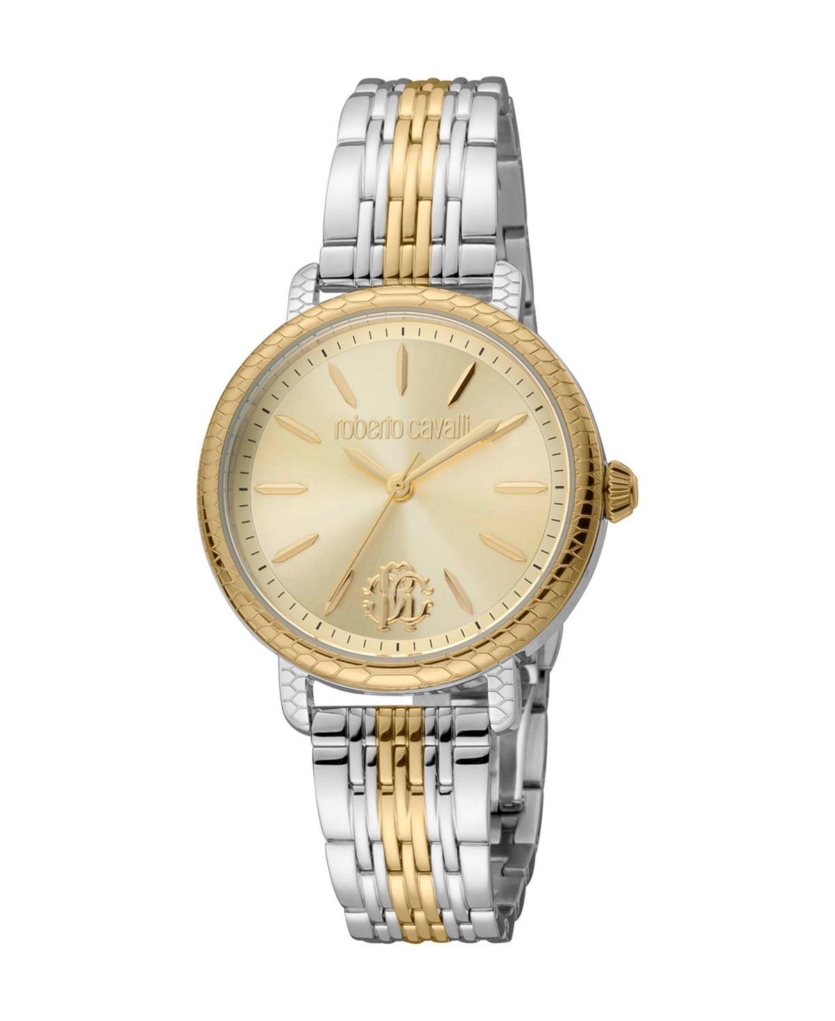 Roberto Cavalli Womens Quartz Rose-Gold Stainless Steel Watch 32mm - Rose Product Image