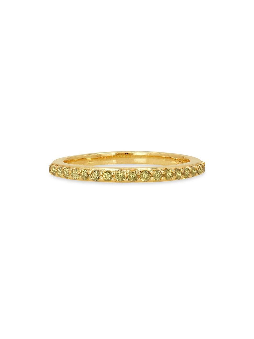 Womens 14K Yellow Gold & Yellow Sapphire Band Ring Product Image