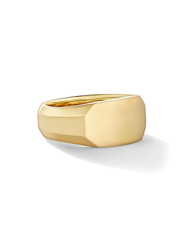 Mens Streamline Cigar Band Ring in 18K Yellow Gold, 10.5MM Product Image