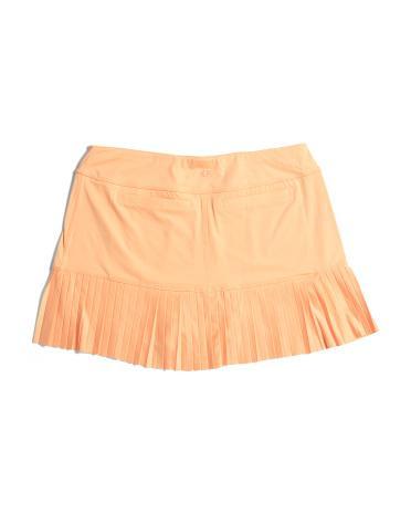 Knife Pleated Short Skort for Women | Polyester/Spandex Product Image