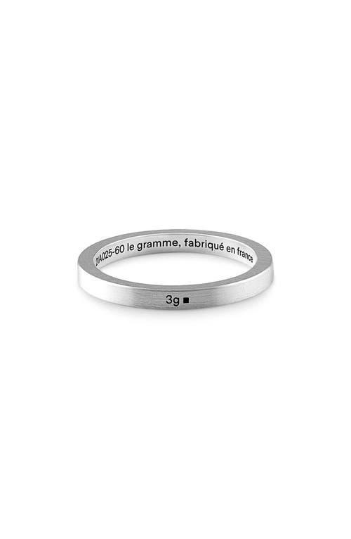 le gramme Mens 3G Brushed Sterling Silver Band Ring Product Image