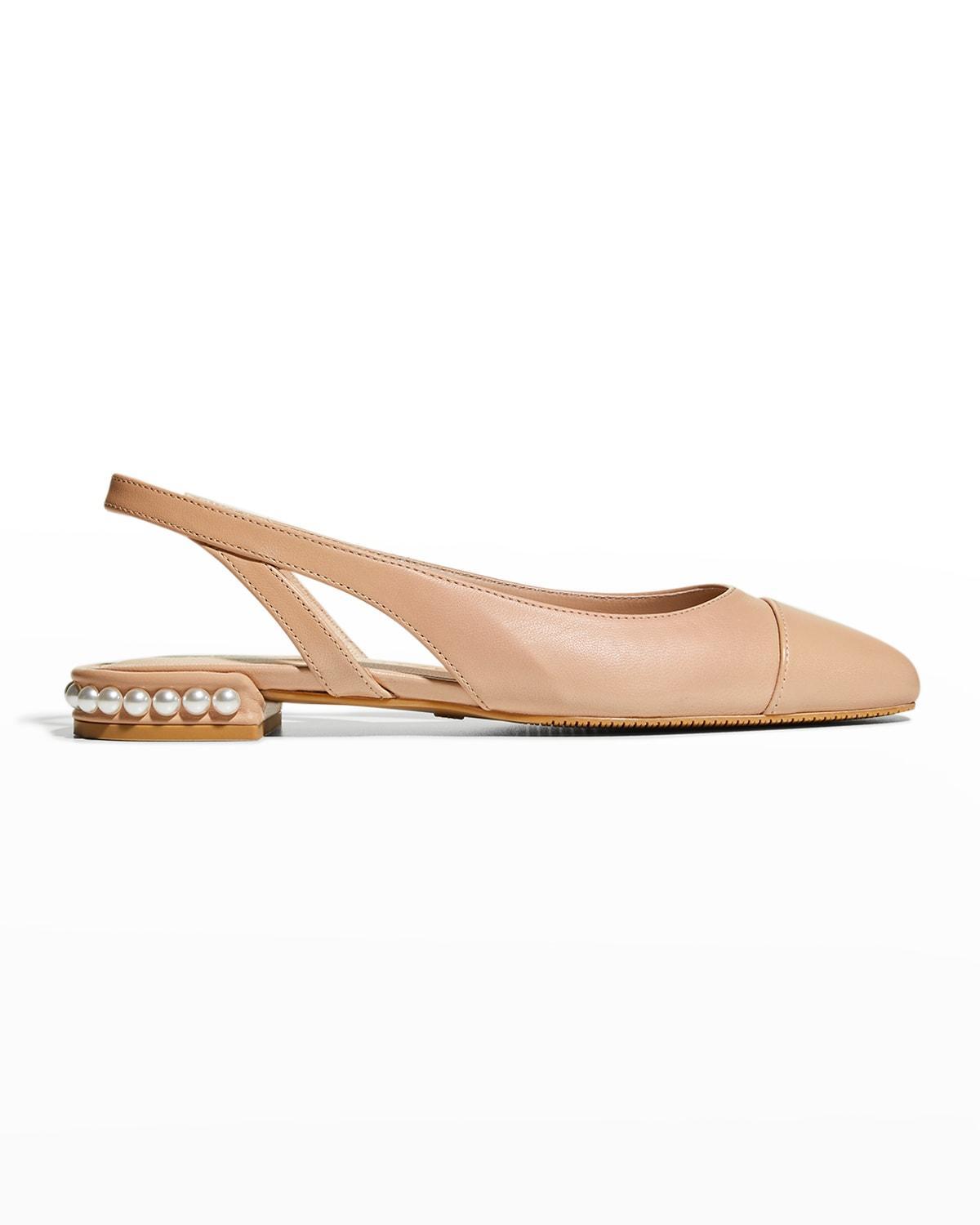 Lambskin Pearly Slingback Ballerina Flats Product Image