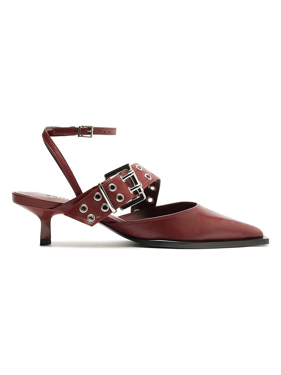 Womens Jess 50MM Buckle Leather Pumps Product Image