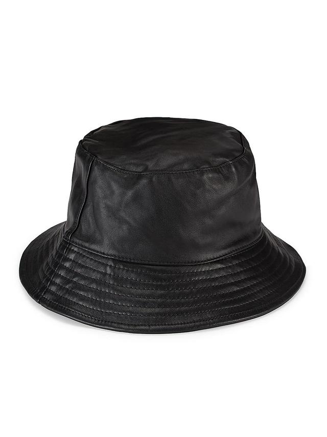 Womens Jeanne Leather Bucket Hat Product Image