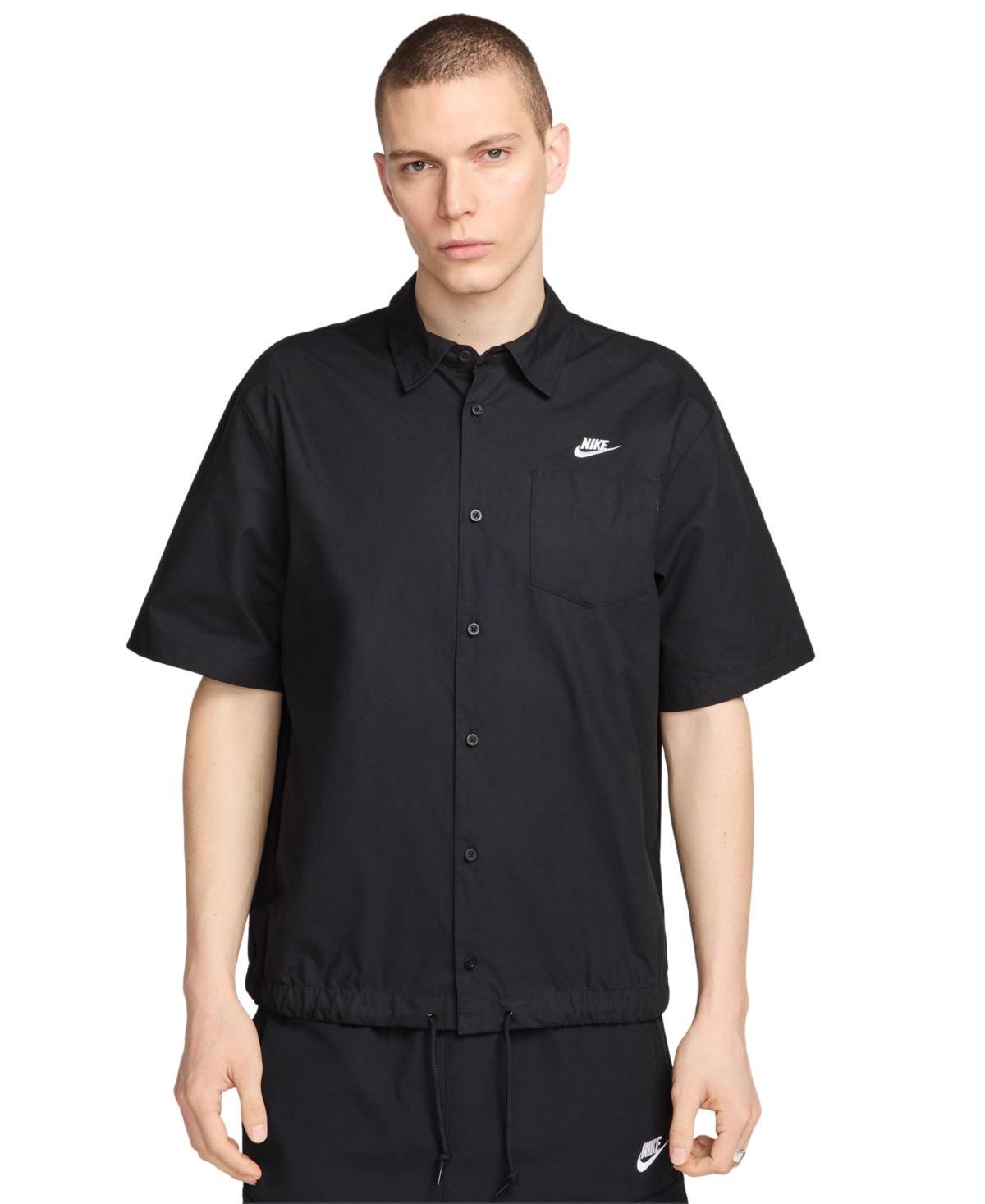 Nike Men's Club Short-Sleeve Oxford Button-Up Shirt Product Image