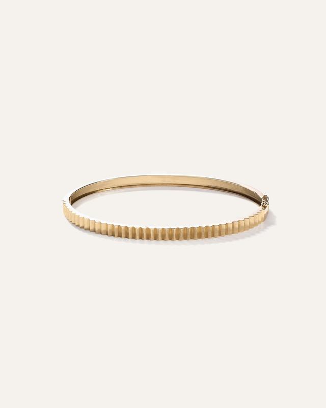 14K Gold Ridge Bangle Product Image