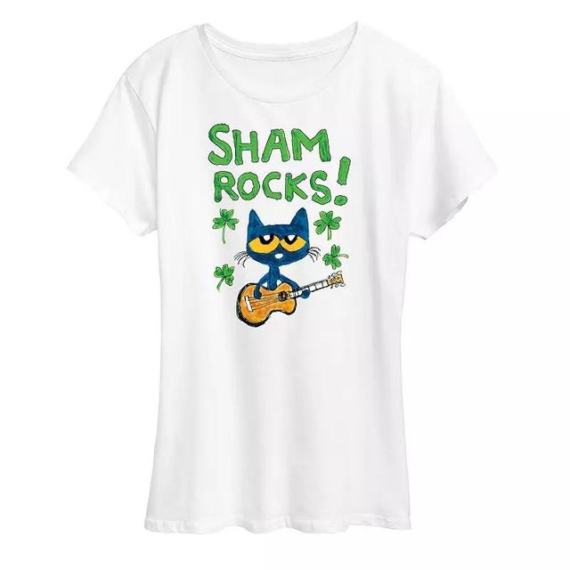 Womens Pete The Cat Sham Rocks Graphic Tee Product Image