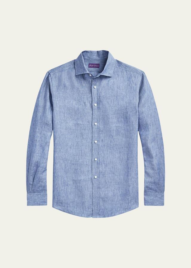 Mens Linen Chambray Sport Shirt Product Image