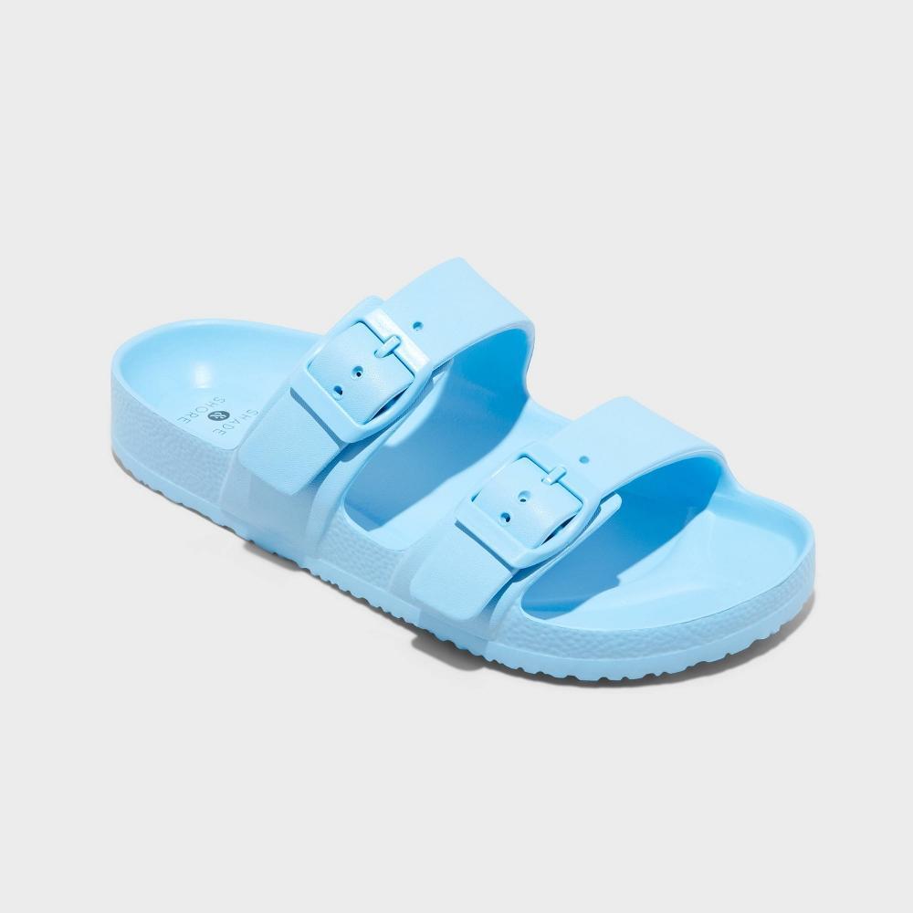 Womens Neida EVA Two Band Footbed Slide Sandals - Shade & Shore Light Blue 10 product image