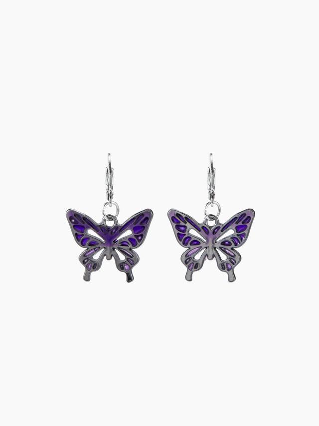 BUTTERFLY PATTERN HOOP EARRINGS Product Image