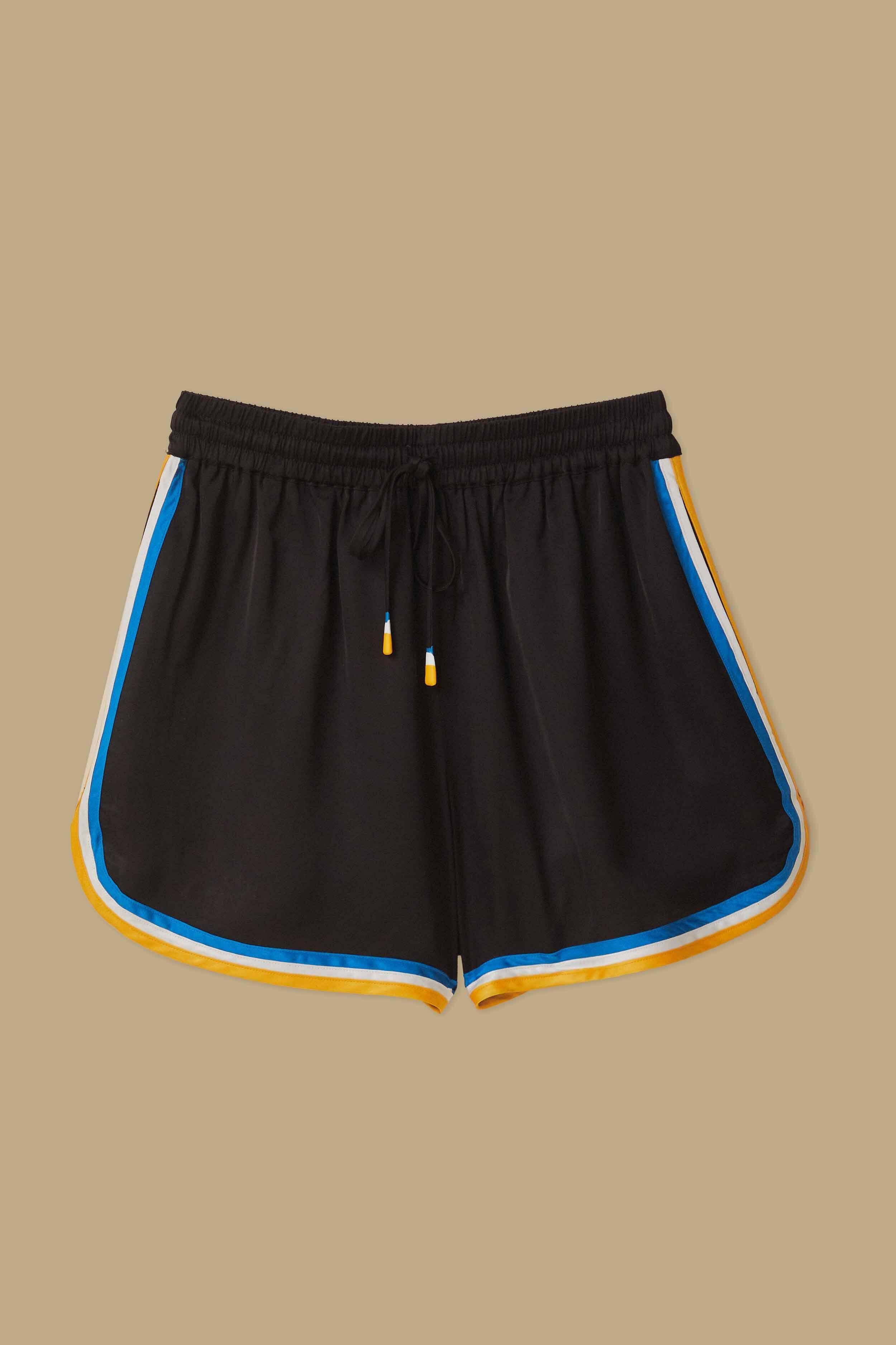 Black With Stripes Shorts, BLACK / S Product Image