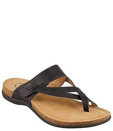 Taos Footwear Perfect Leather Toe Loop Thong Adjustable Sandals Product Image