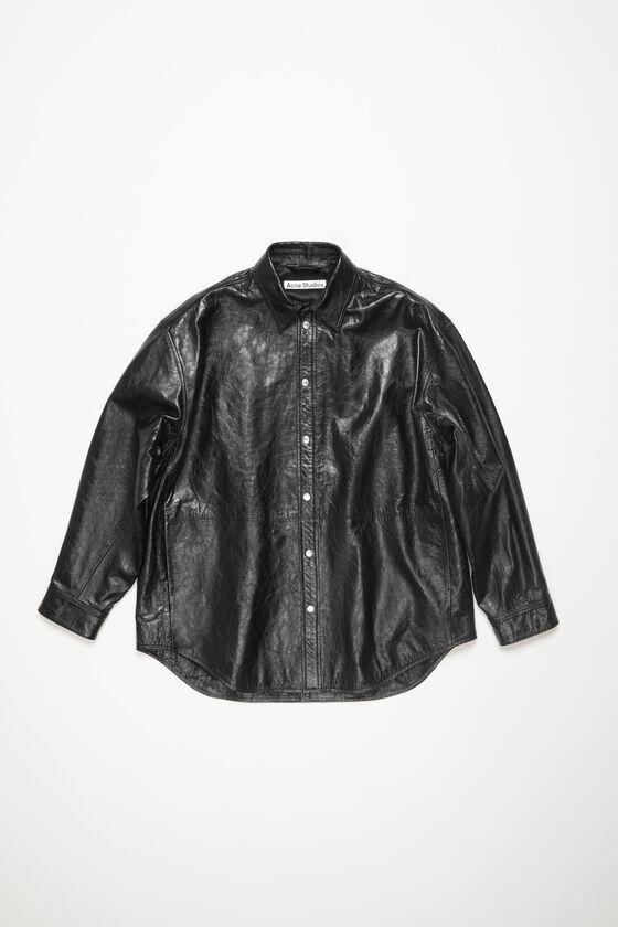 Leather shirt jacket Product Image